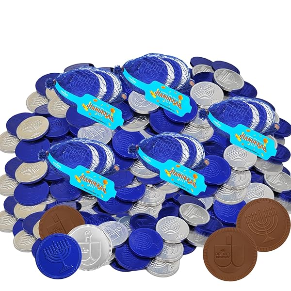 THE DREIDEL COMPANY 12-PACK BLUE & SILVER HANUKKAH...