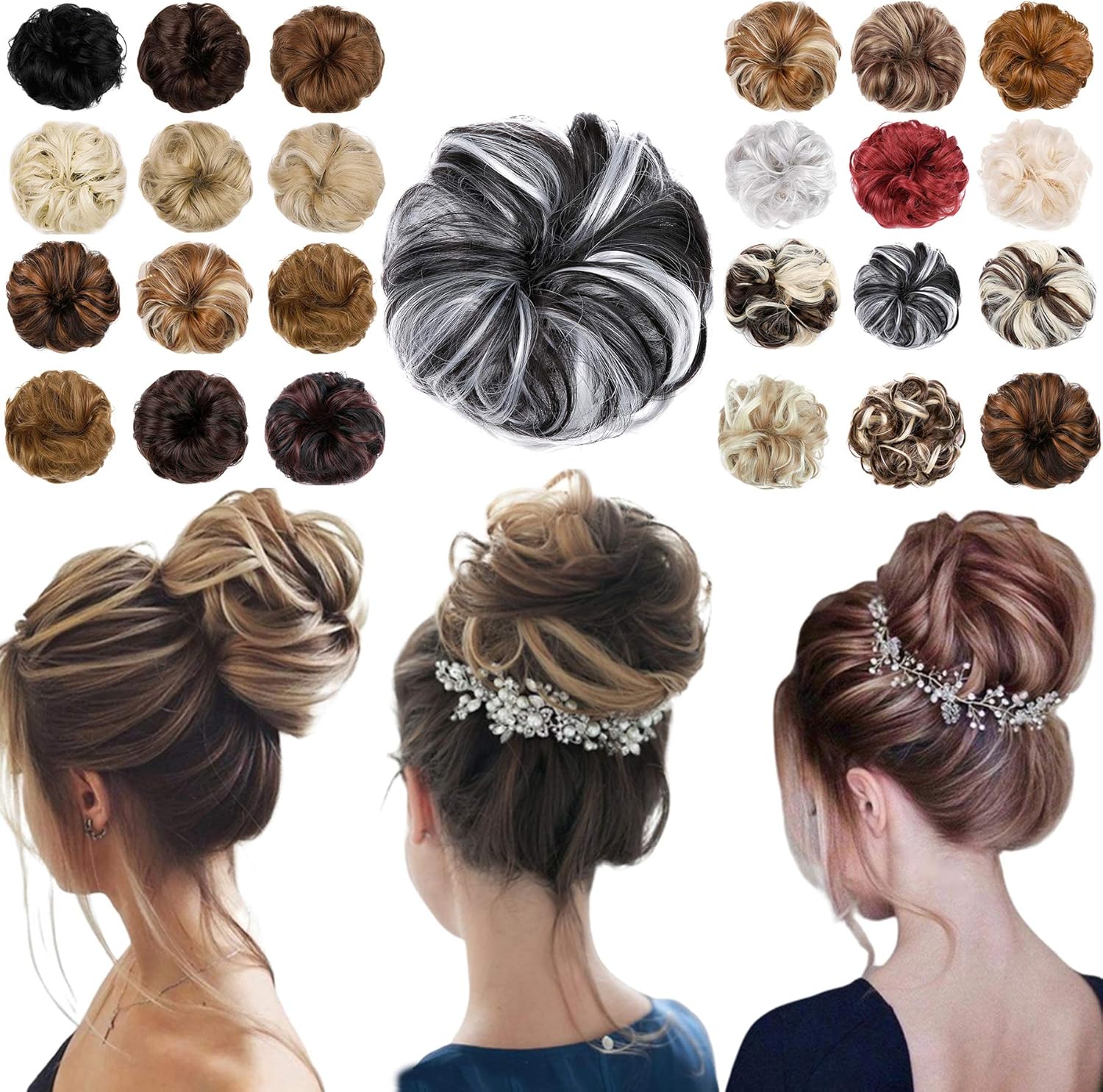 Amazon Com Messy Bun Hair Piece Thick Updo Scrunchies Hair