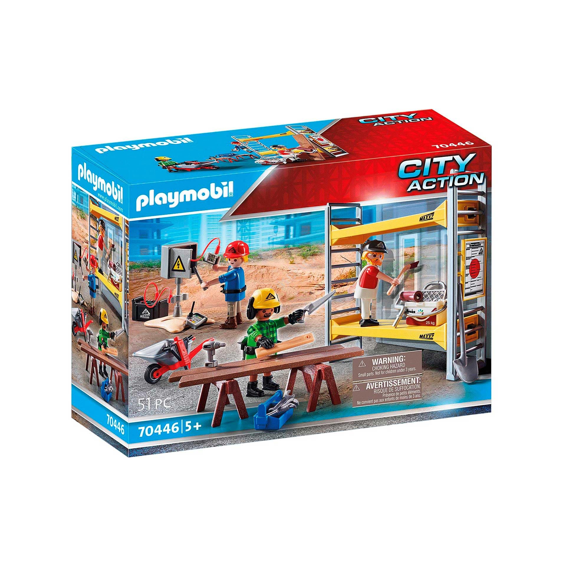 Playmobil 70446 City Action Construction Scaffold, for Children Ages 5+, Fun Imaginative Role-Play, PlaySets Suitable for Children Ages 4+