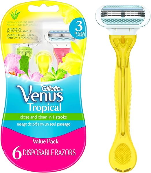 Gillette Venus Tropical Value Pack 6 Disposable Razors 3 Blades Amazon