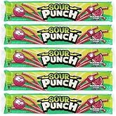 Sour Punch Fruity Mystery Straws Bundle 3 Items Gift Assortment 4.5 ounce pack each, 3 packs total (Watermelon)