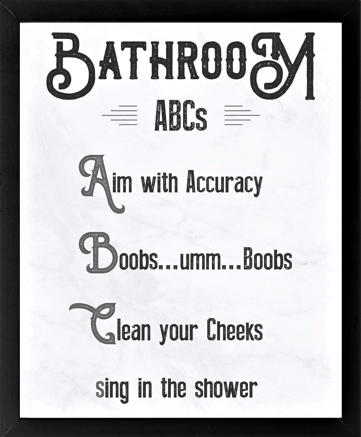 Amazon Com Funny Bathroom Wall Decor Signs Art Prints Rules Gray Farmhouse Decor Grey Cute Sayings The Office Poster Restroom Farmhouse 11 X 14 Inches Posters Prints