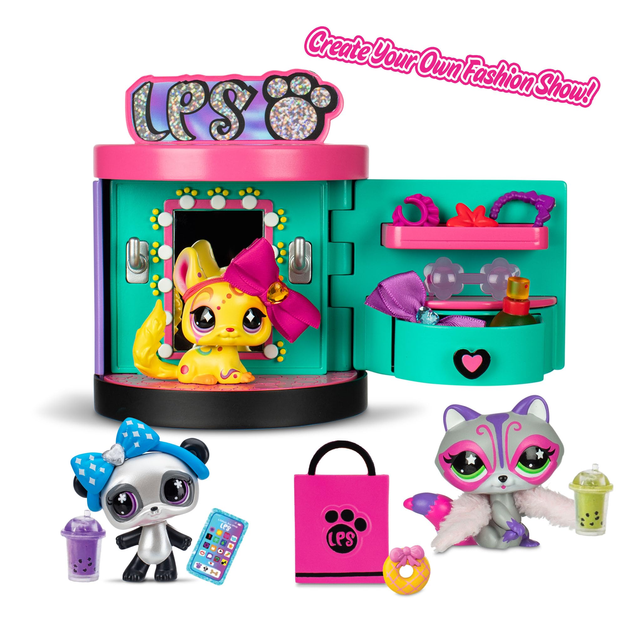 Littlest Pet Shop Spin & Style Boutique - Series 4 - Gen 7 Authentic LPS Bobble Head Toy Figure, Collectible Toy Animal, Ages 4+