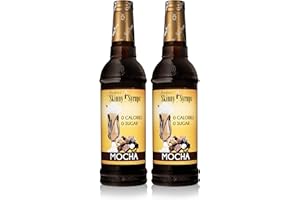 JORDAN'S SKINNY MIXES Jordan's Skinny Syrups Sugar Free Coffee Syrup, Mocha Flavor Drink Mix, Zero Calorie Flavoring for Chai Latte, Protein Shake, Food & More, Gluten Free, Keto Friendly, 25.4 Fl Oz, 2 Pack