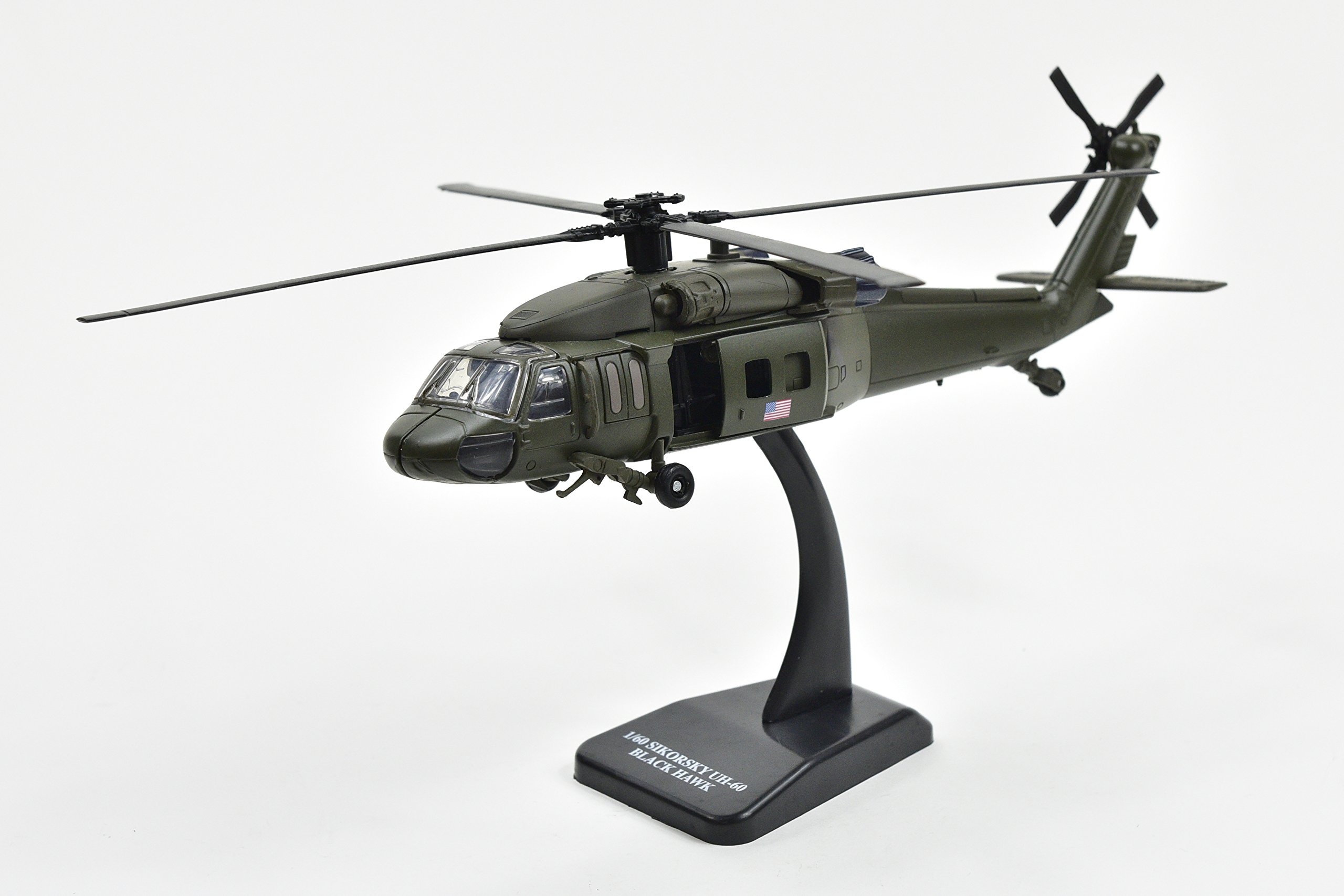 New Ray Sky Pilot UH60 Black Hawk Diecast Helicopter Replica 160