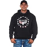 JH DESIGN Men's Chevy Camaro Pullover Hoodie Black Sweatshirt Flag Logo Sm-3x