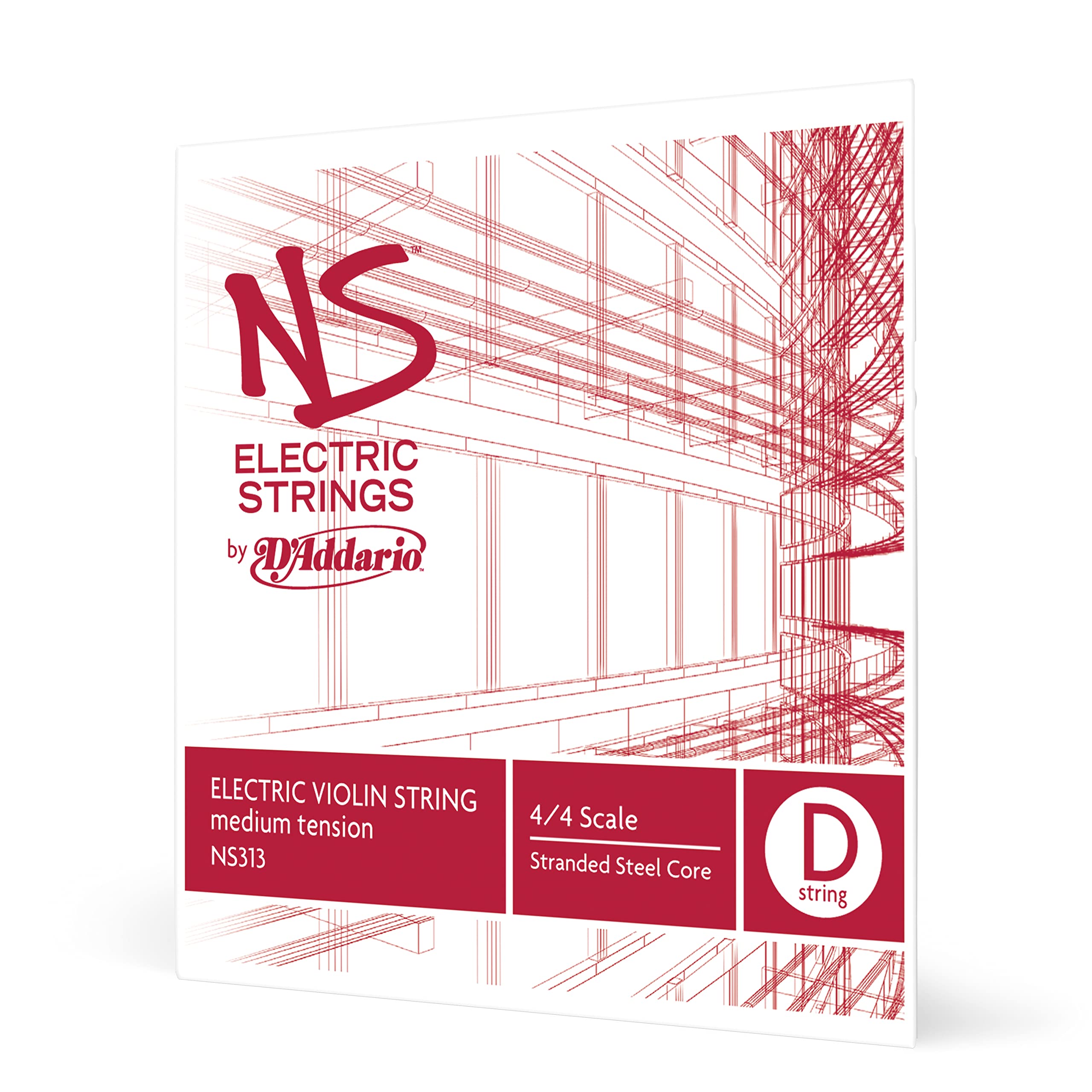 D'Addario NS Electric 4/4 Scale Medium Tension Single D String for Violin