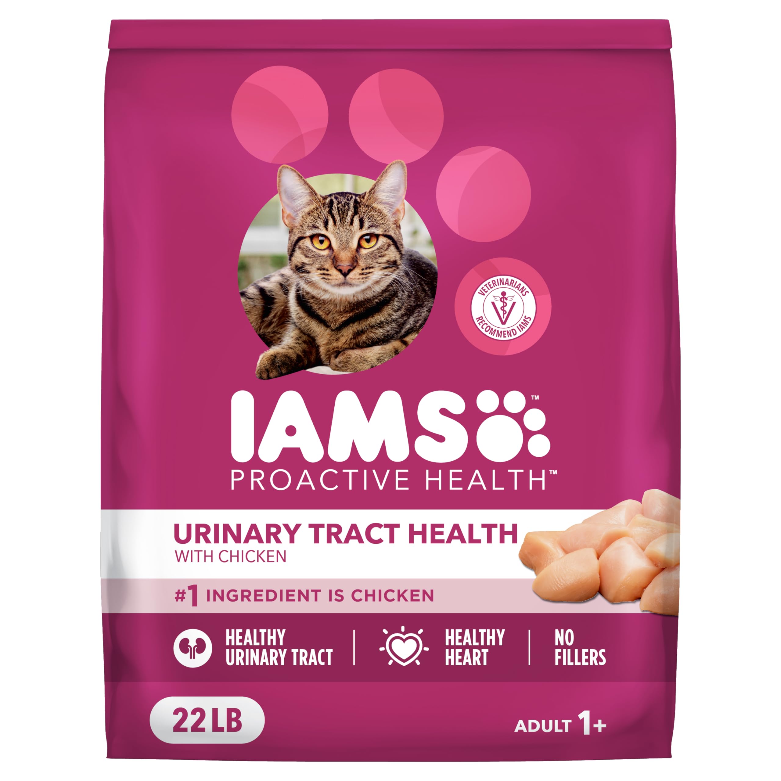 Photo 1 of ***FACTORY SEALED***IAMS Proactive Health Adult Urinary Tract Healthy Dry Cat Food with Chicken, 22 lb. Bag