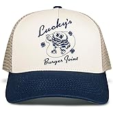 Lucky Brand Trucker Hat | Snapback | Adjustable | Mesh Back | Retro | Baseball Cap | Golf | Fishing | American Heritage