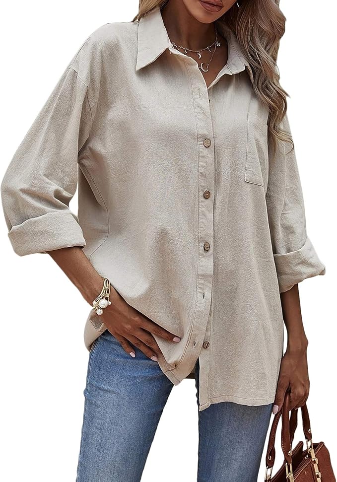womens button up long sleeve shirts
