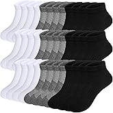 Bemeol Boys Socks 18 Pairs Ankle Socks Boys Ankle Athletic Sock For Little Big Kids 4-6 6-8 8-10 Years Old