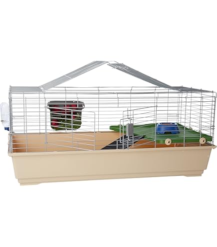 Rabbit Cage LIVING WORLD Deluxe Rabbit Habitat, Standard Indoor