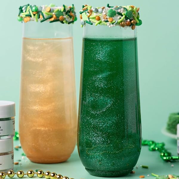 SWEETS INDEED ST PATRICKS DAY SPRINKLES – GREEN AND GOLD SHAMROCK CLOVER SPRINKLES FOR BAKING, CAKE DECORATING, CUPCAKES, COOKIES & DESSERTS – FESTIVE IRISH HOLIDAY SUGAR DECORATIONS – 4 OUNCES