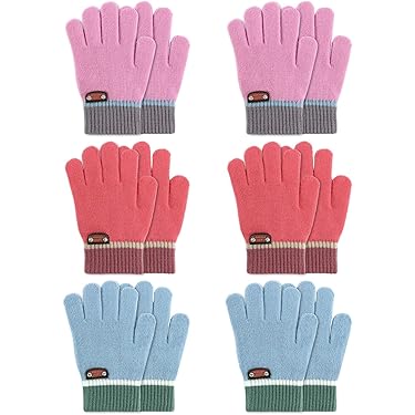 Cysocool Children's Convertible Winter Gloves For Girls Boys 4-8 Years