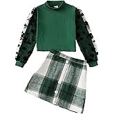 YOURUIKEY Girl Skirt Sets Casual Winter Fall Dresses Cute Clothes Outfit for Girls