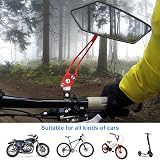 Diyife Bike Mirror 2Pcs HD Wide Angle 360° Adjustable 22-25mm Red view 7