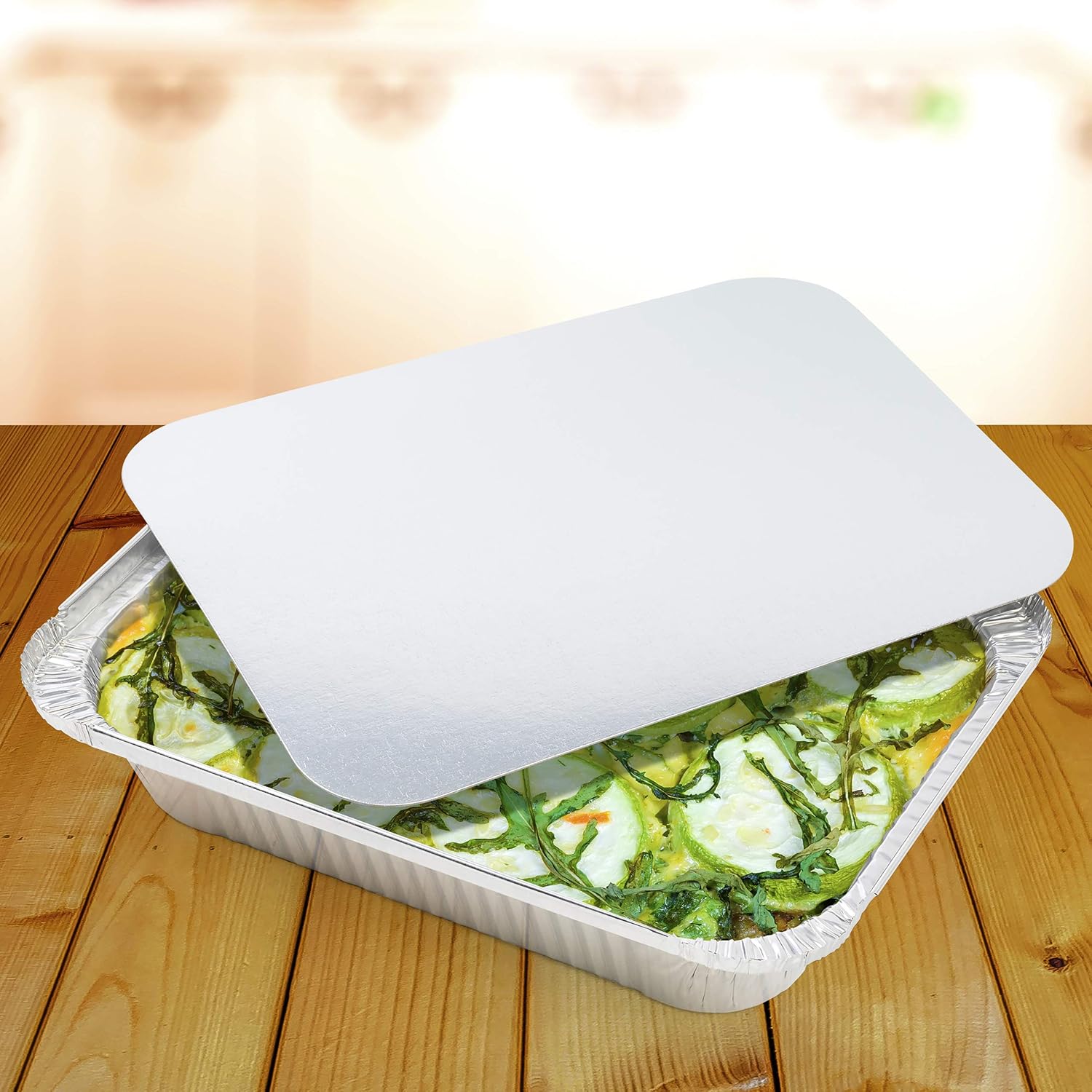 MATANA 25 Aluminium Foil Trays with Lids - 22×17 cm (1200 ml), 22x17cm (1200ml), 25 Pack - Image 5