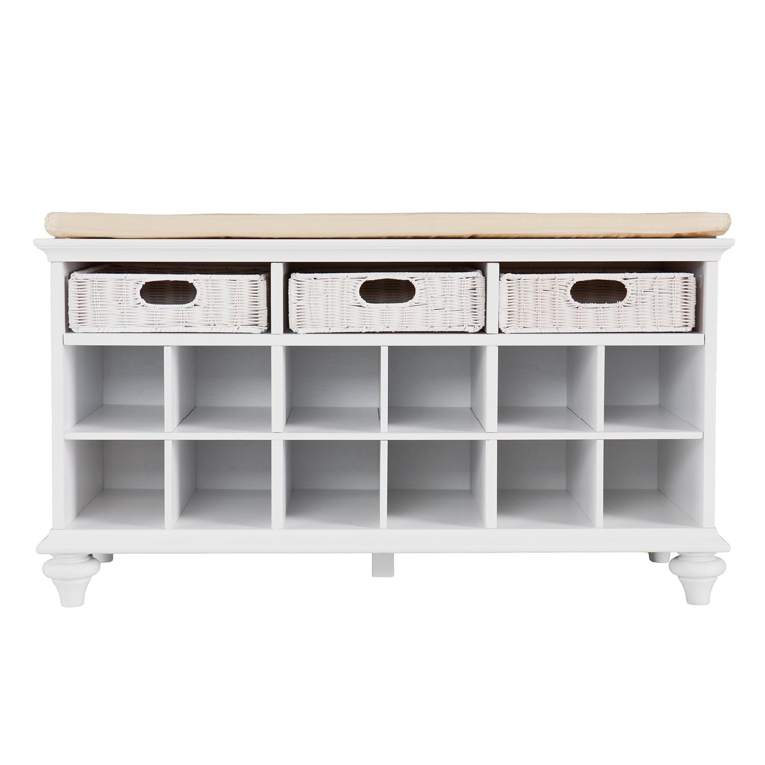 Best White Wicker Entryway Bench Shoe Rack