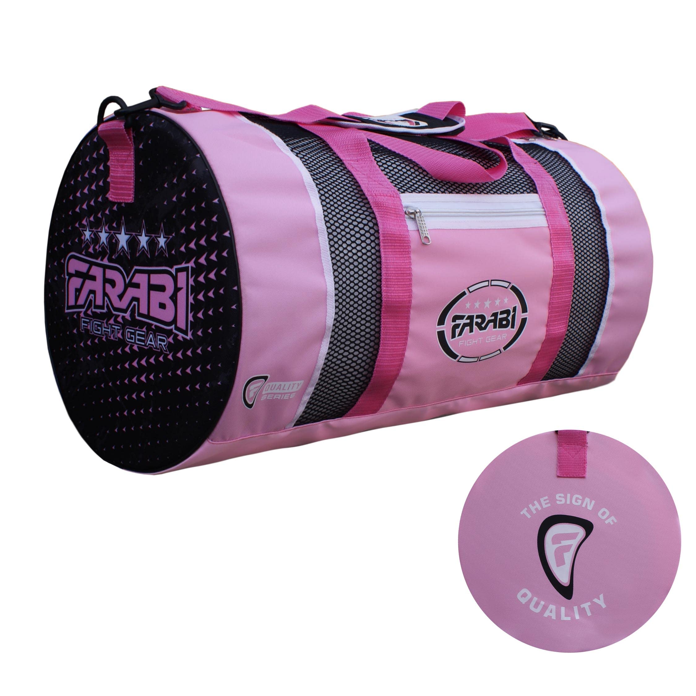 Farabi Kit bag Mesh Lightweight Gym Training Bag Air Mesh for Air Ventilation (Pink)