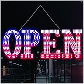 Open Signs for Business,30x10 inch USA Flag Open Sign Led for Window Wall Door w/Remote Control Bar Cafe Salon Barber Resturant Retail Store