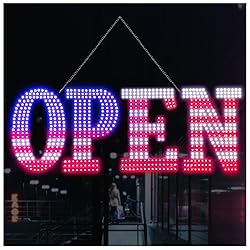 Open Signs for Business,30x10 inch USA Flag Open