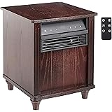 Amazon Basics Cabinet Style Space Heater, Brown Wood Grain Finish, 1500W