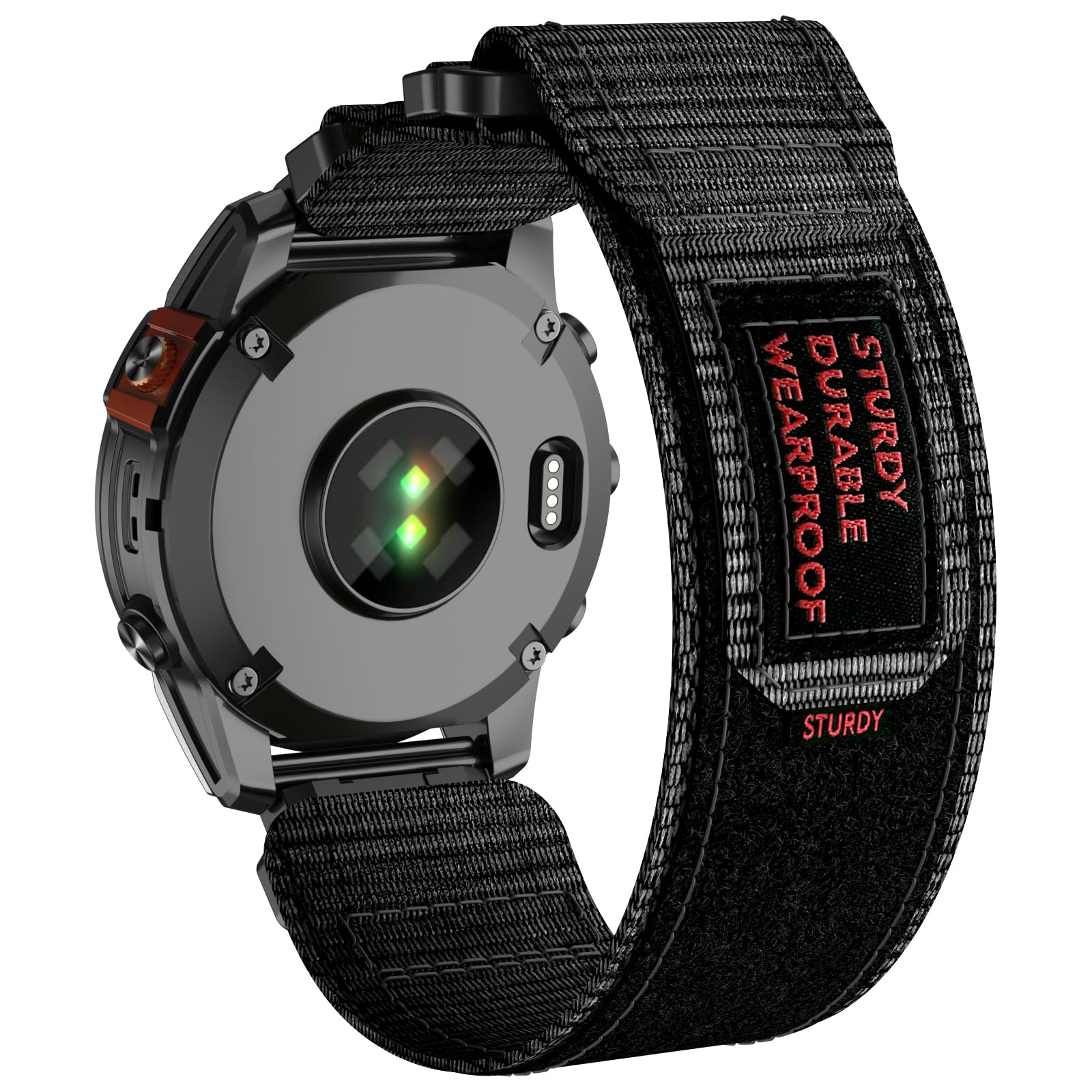 MYSNBKN 26mm Quick Fit Nylon Strap for Fenix 8 51mm/Fenix 7X Pro/Fenix 7X/Fenix 6X/Fenix 6X Pro/Fenix 5X/Fenix 5X Plus/Fenix 3/Fenix 3 HR, Stretch Nylon Replacement Band