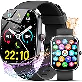Smart Watch for Men Women(Answer/Make Calls), 1.91" HD Smartwatch, Fitness Tracker with 100+ Sport Modes, IP68 Waterproof, Heart Rate/Sleep/Step Monitor, Pedometer, Activity Tracker for iOS Android