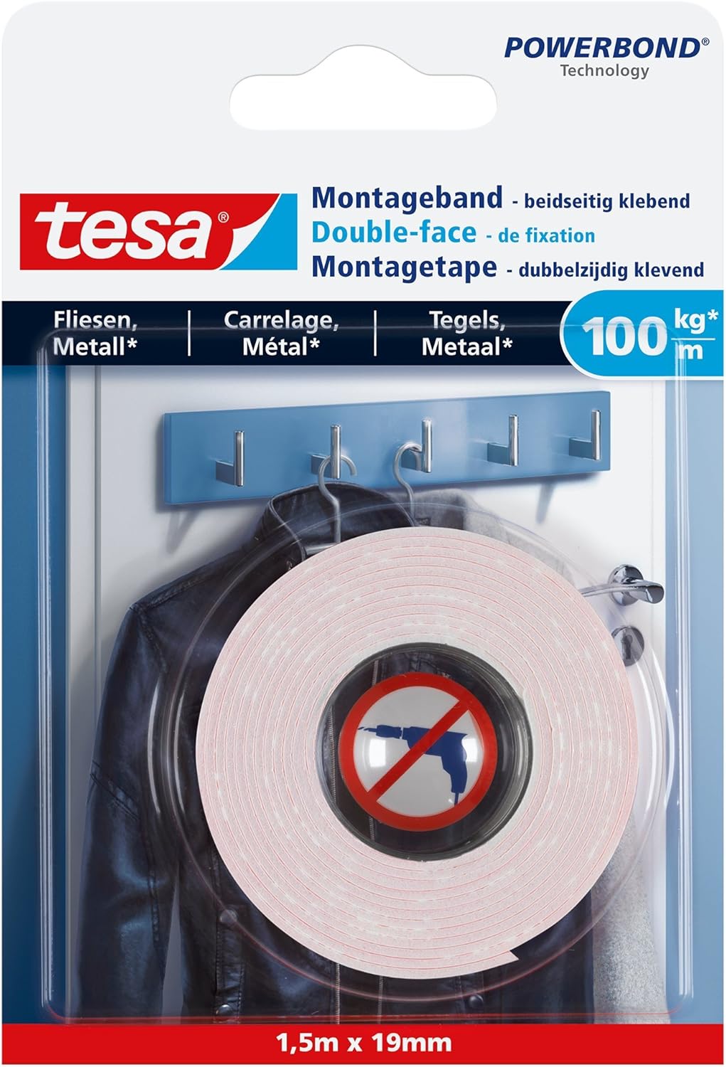 tesa Mounting Tape for Tiles & Metal 100kg/m BigaMart