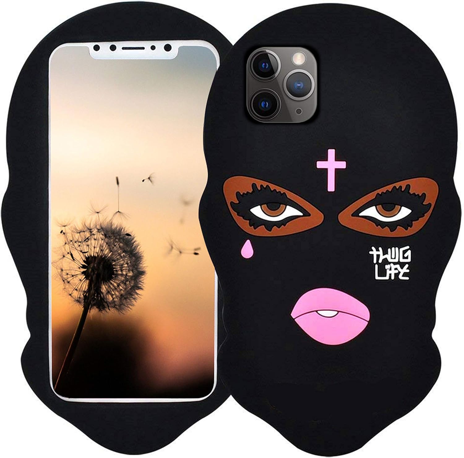 Jowhep Case for iPhone 11 Cartoon Cute 3D Fun Trendy Black