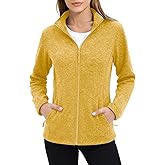 MAGCOMSEN Fleece Jacket Women Zip UP Lightweight Soft Polar Warm Winter Jackets for Women with Pockets Outdoor Hiking