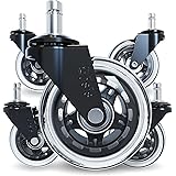 The Office Oasis Original Rollerblade Chair Wheels, Set of 5, Universal Fit