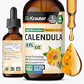 BIO KRAUTER Calendula Tincture Alcohol Free - Calendula Supplement for Immunity - Marigold Extract - No Sugar - Vegan Drops 2 Fl.Oz.