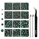 6736pcs Hotfix Rhinestones Flatback,Green