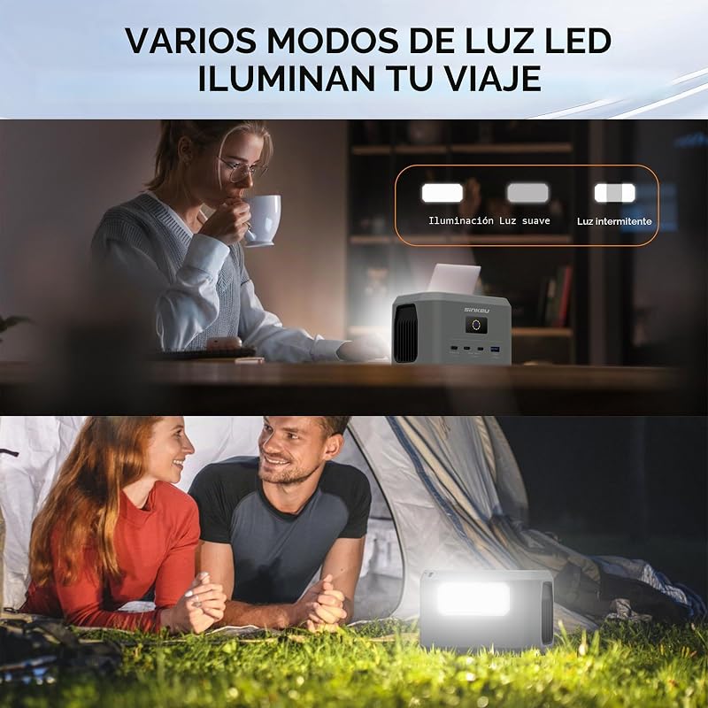 Central portátil, bateria LiFePO4 de 96 Wh, USB-C 100 W de entrada/saída