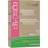 Biocaf Coffee Machine Cleaner - Cleaning Powder - 3 Single Use Packets - Compatible with Keurig Delonghi Nespresso Ninja Hamilton Beach Mr Coffee Braun and More