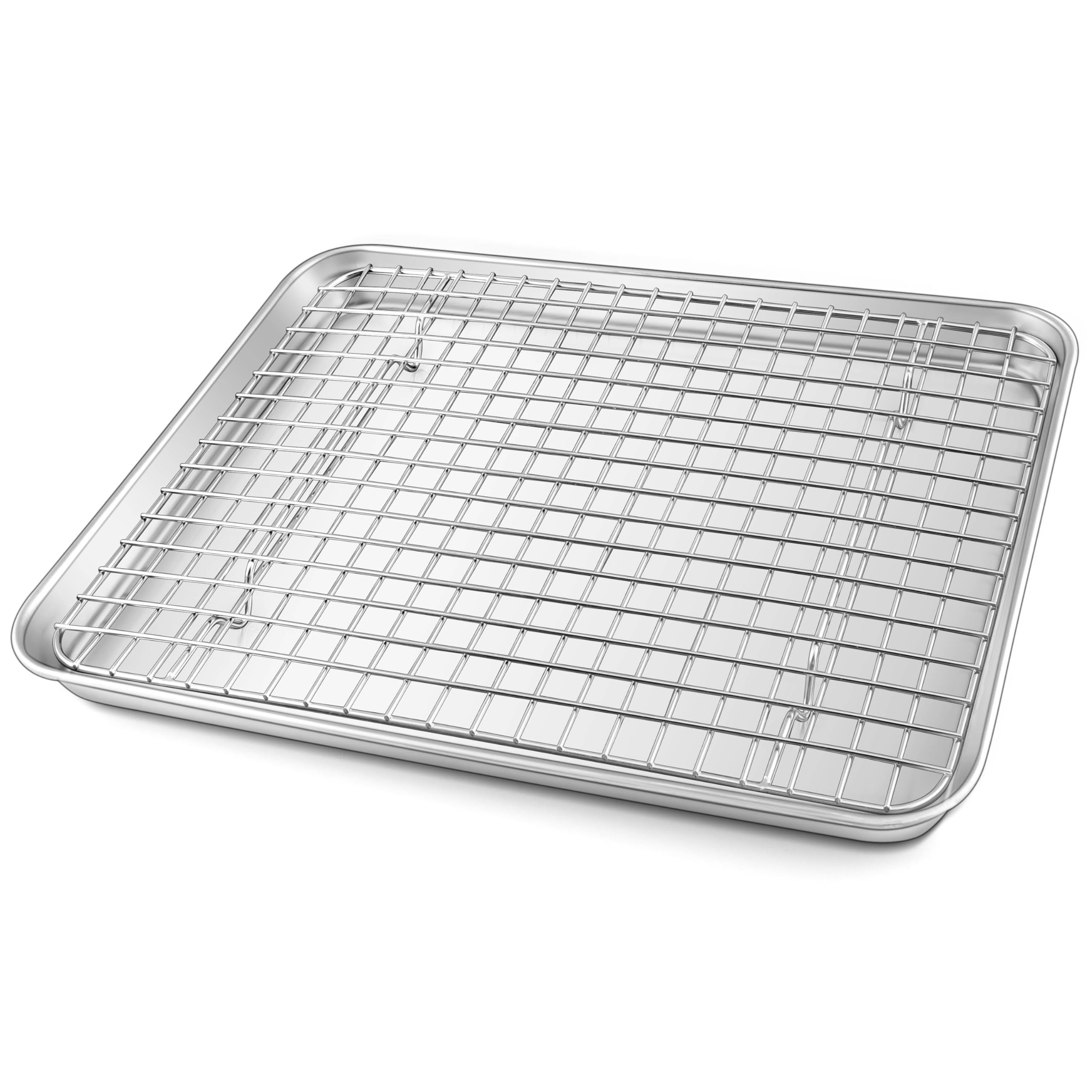 TeamFar Baking Tray with Rack, 12.5 x 10 x 1 Inch