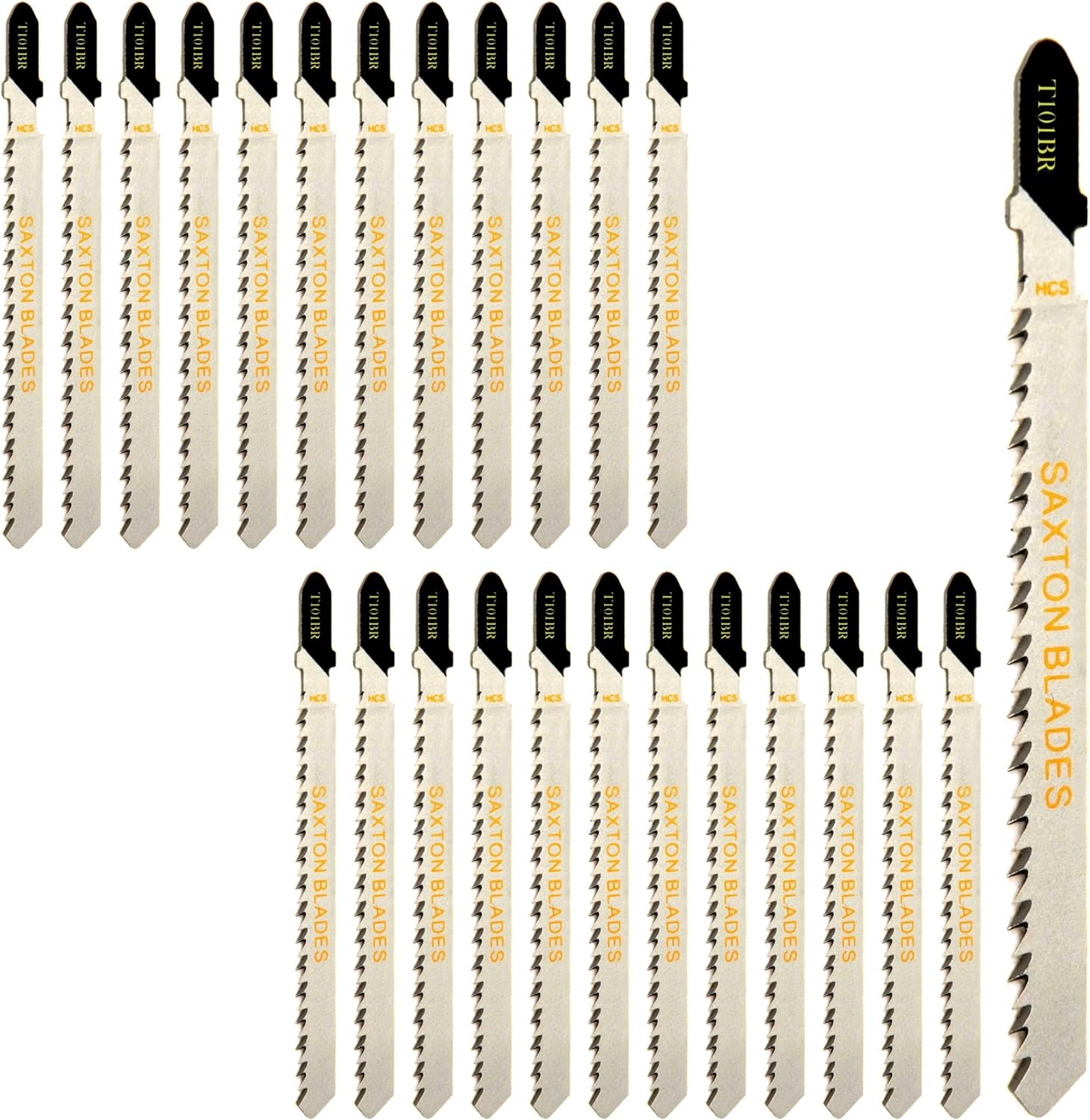 25 x Saxton Jigsaw blades Wood T101BR fit Bosch, Dewalt, Hitachi, Makita, Festool etc, Silver