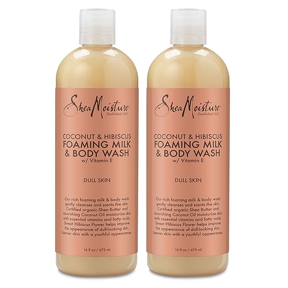 shea moisture coconut & hibiscus foaming milk & body wash
