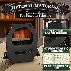 2 Pack Time Clock Durabile Black Ribbon for Amano