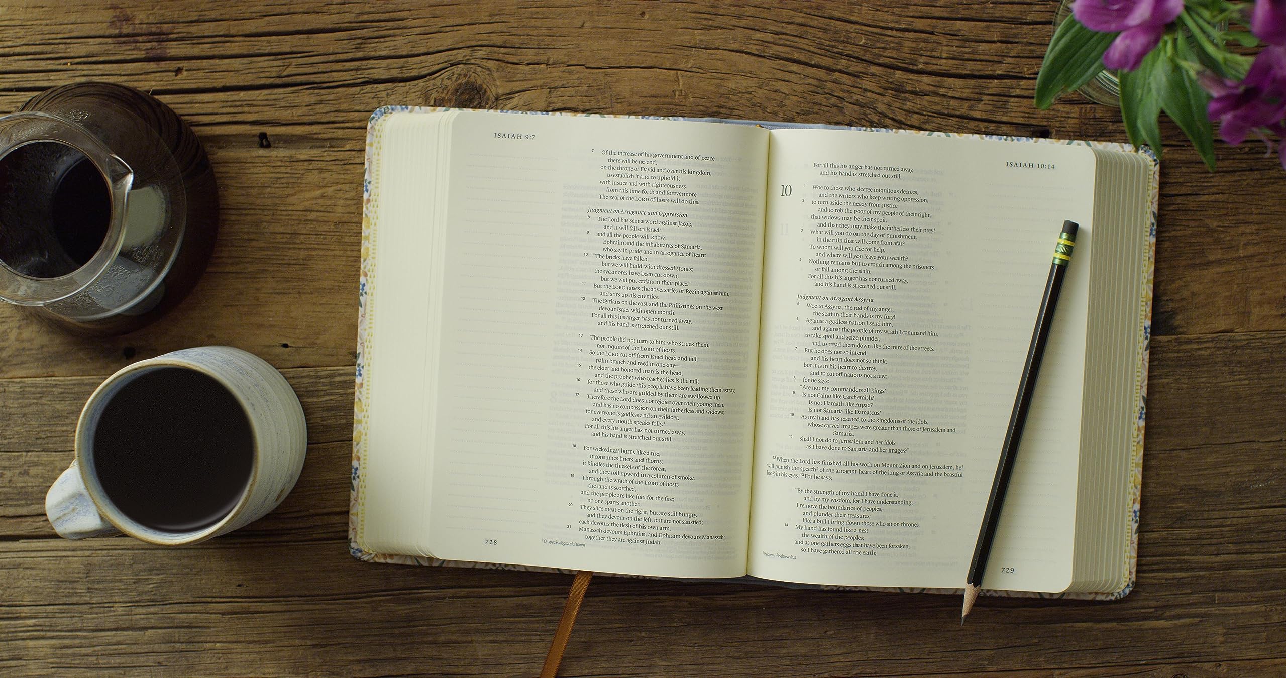ESV Single Column Journaling Bible, Artist Series (Cloth over Board, Jessica Dennis Bush, Flourish): Holy Bible, English Standard Version