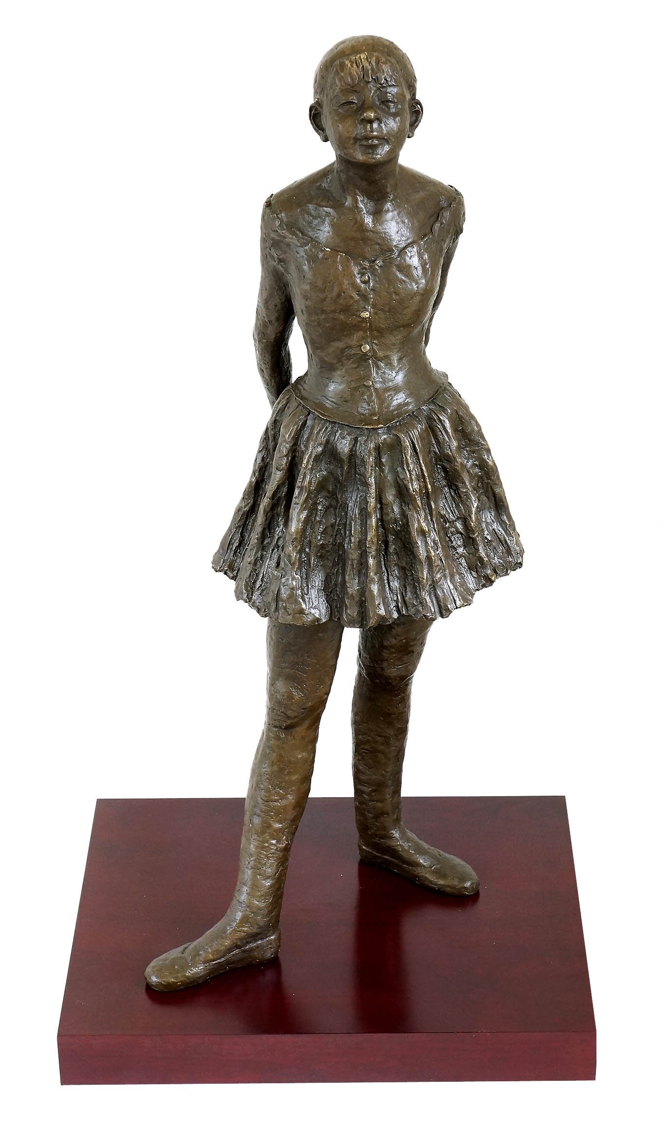 Kunst & Ambiente Edgar Degas - Little Dancer Aged Fourteen - Bronze on Wooden Base - Signed