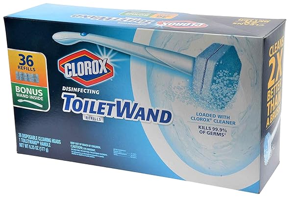 CLOROX TOILETWAND REFILLS + WAND – 36 COUNT