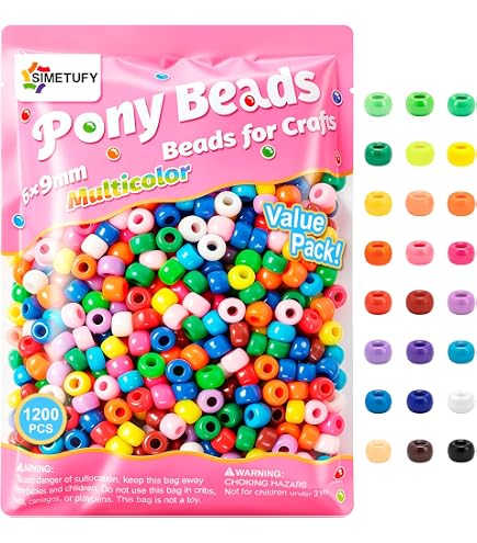 Amazon.com: Creatology Unicorn Mix Pony Beads, 12 Packs: 580 ct