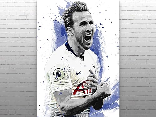 Amazon Com Harry Kane Poster Harry Kane Print Tottenham Hotspur Poster Football Print Football Wall Art Watercolor Print Soccer Art Poster Football Print Handmade