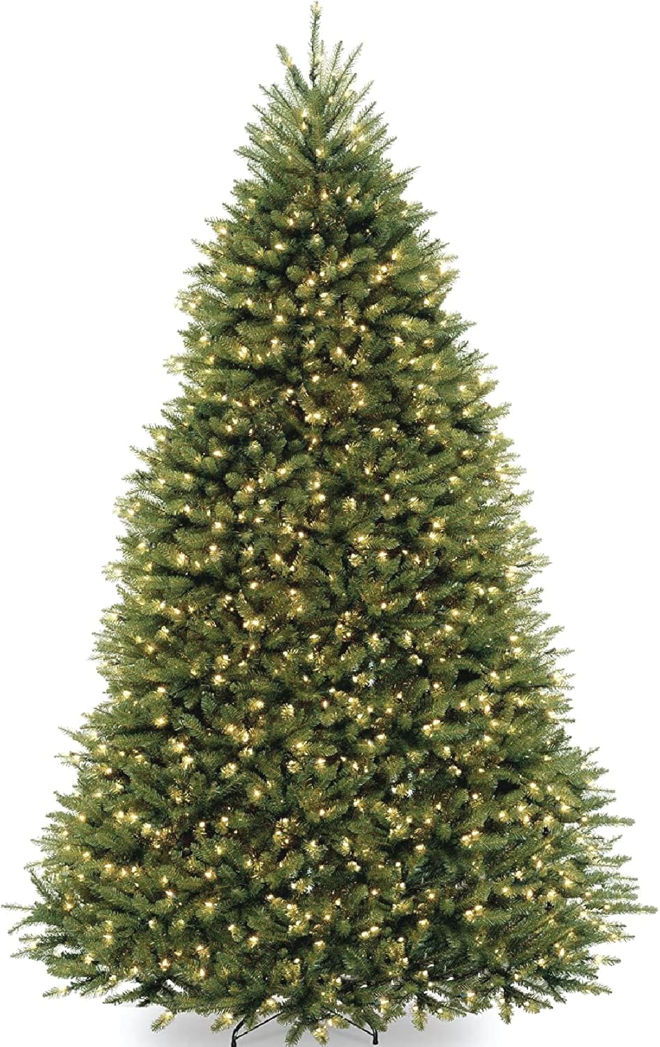 Trees - Liberty Lifestyle Christmas Tree 10 ft- Pre-Lit White and Mulit Premium LED Lights - Artificial Full Christmas Tree Includes Stand, Remote, and Free Bag