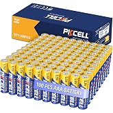 PKCELL AAA Batteries 100 Pack, Triple A Batteries | 1.5V High-Performance Carbon Battery for LED Candles Clock Remote Controls Flashlights