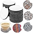 40PCS Sublimation Blanks Car Coasters,Sublimation Coasters Blanks 2.75 Inch/5mm Thicker Circular for Thermal Sublimation DIY Crafts Painting Heat Transfer Car Cup Coasters