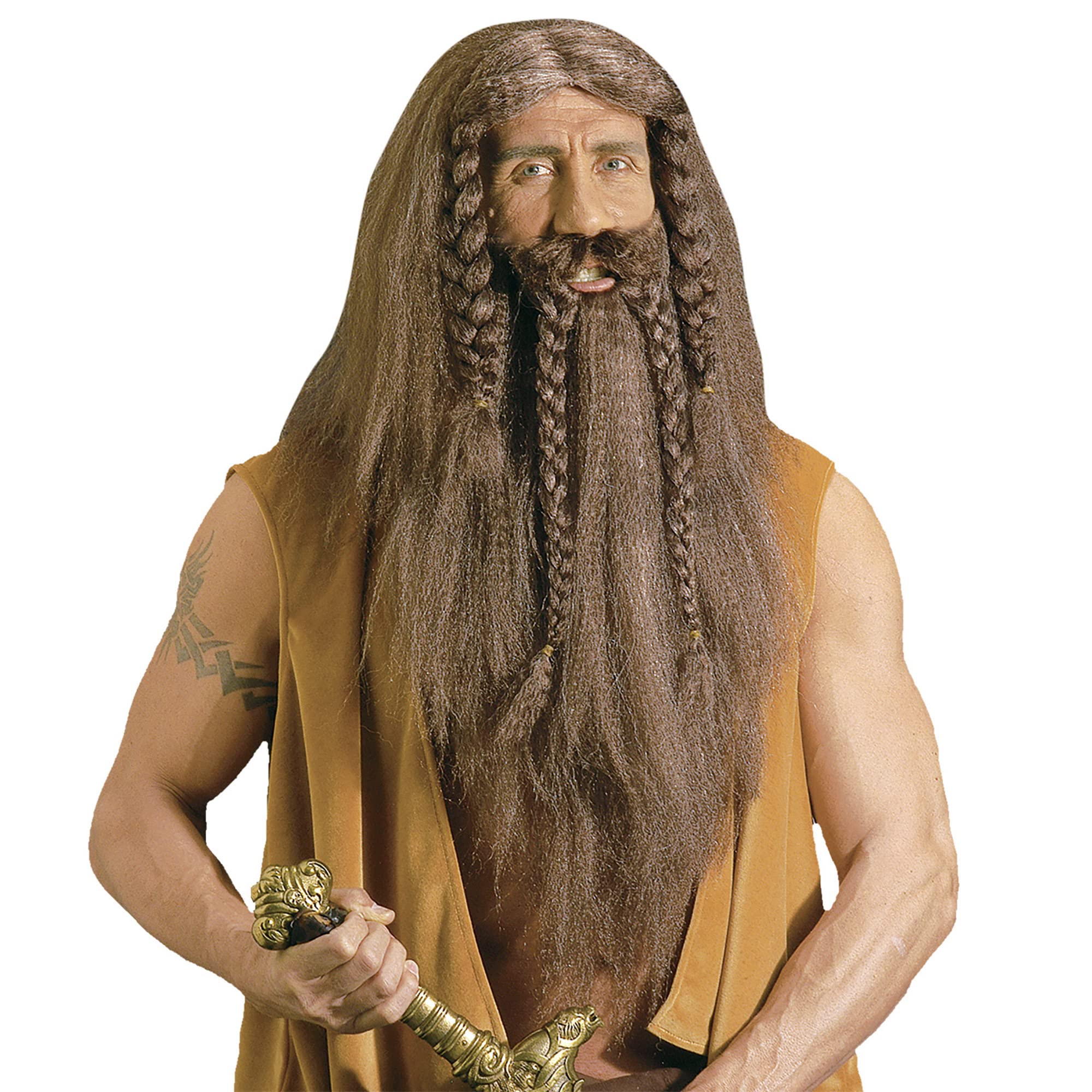 Barbarian withBeard/Moustache Wig for Hair Accessory Fancy Dress
