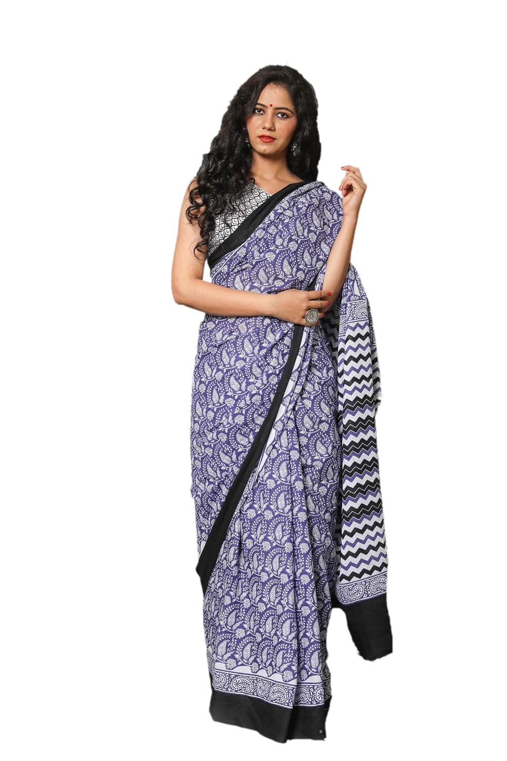 Buy Kiaaron Women's Hand Block Kalamkari Batik Bagru Jaipuri Ikat Printed Handloom Pure Cotton 